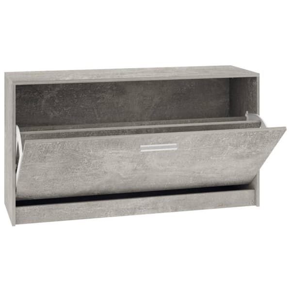 vidaXL skobænk 80x24x45 cm konstrueret træ betongrå