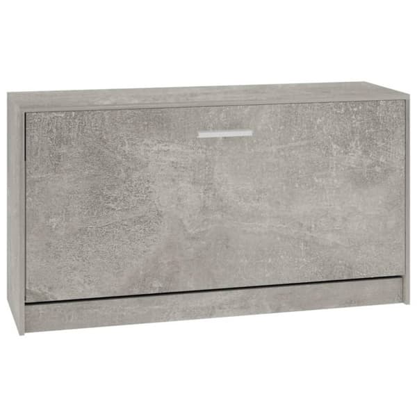 vidaXL skobænk 80x24x45 cm konstrueret træ betongrå