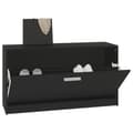 Miniatyrbillede 3 af 9: vidaXL skobænk 80x24x45 cm konstrueret træ sort
