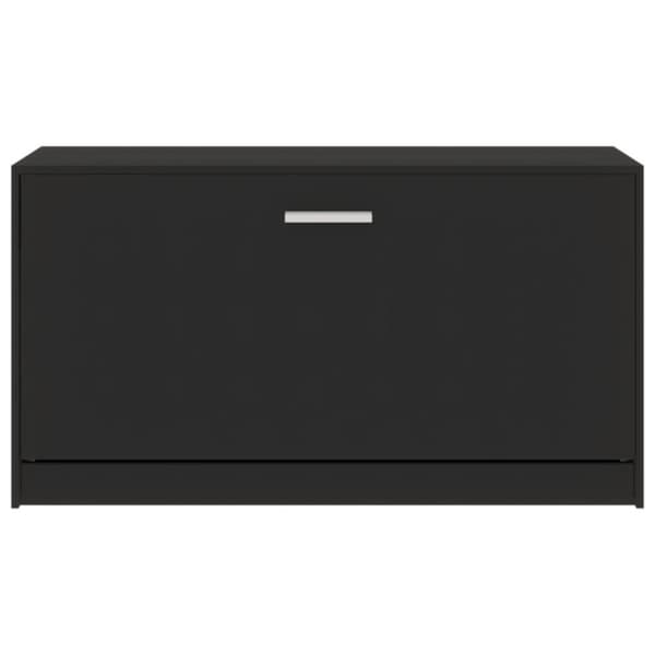 vidaXL skobænk 80x24x45 cm konstrueret træ sort