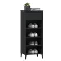 Miniatyrbillede 4 af 11: vidaXL skoreol 40x36x105 cm konstrueret træ sort
