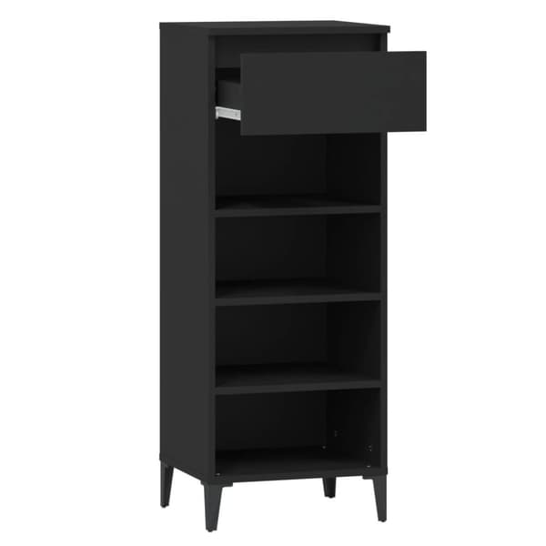vidaXL skoreol 40x36x105 cm konstrueret træ sort
