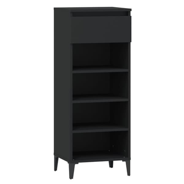vidaXL skoreol 40x36x105 cm konstrueret træ sort