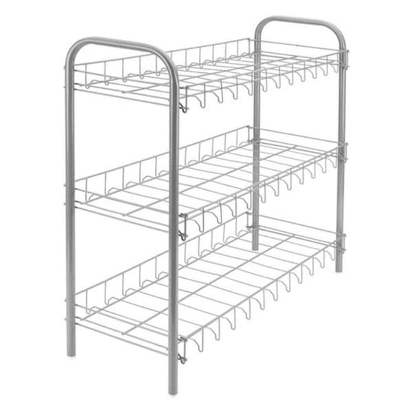 Metaltex Sko Skostativ 3 Etager 64x23x59 cm Sølv