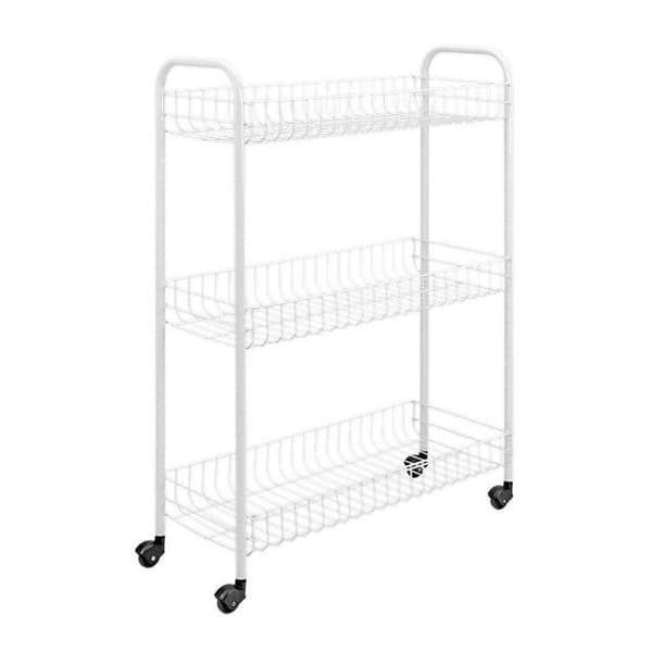 Tomado-Metaltex Slim Köksvagn med Hjul 23x56x84 cm Vit