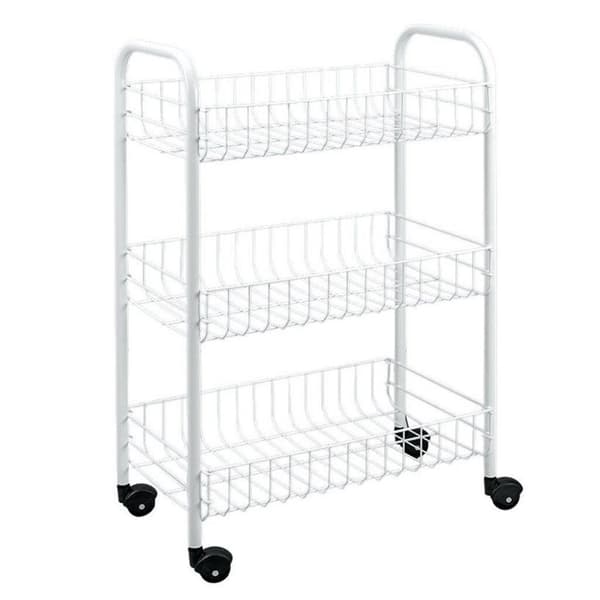 Tomado-Metaltex Siena Köksvagn med hjul 41x23x63 cm Vit