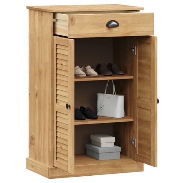 vidaXL Skoskap VIGO 60x35x96 cm heltre furu