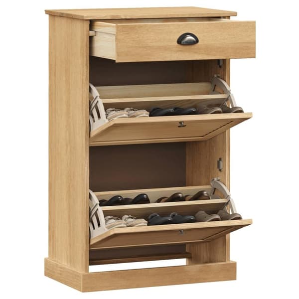vidaXL Skoskap VIGO 60x35x96 cm heltre furu