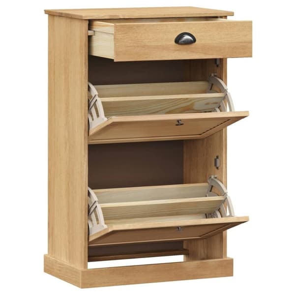 vidaXL Skoskap VIGO 60x35x96 cm heltre furu