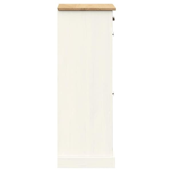 vidaXL Skoskåp VIGO 60x35x96 cm vit massiv furu