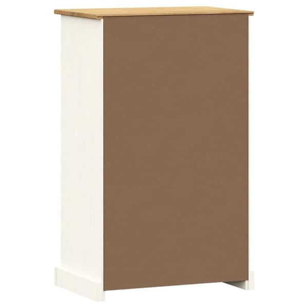 vidaXL Skoskåp VIGO 60x35x96 cm vit massiv furu