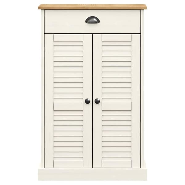 vidaXL Skoskåp VIGO vit 60x35x96 cm massiv furu