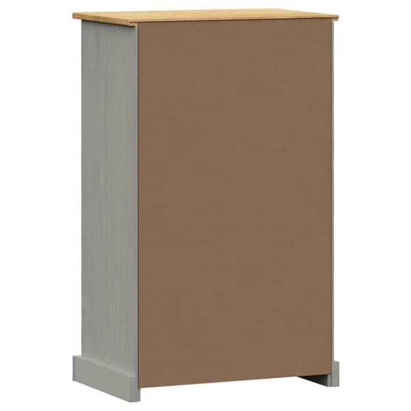 vidaXL skoskab VIGO 60x35x96 cm massivt fyrretræ grå