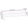 Miniatyrbilde 9 av 9: vidaXL Veggmonterte skohyller 2 stk hvit 110 x 9 x 23 cm heltre furu