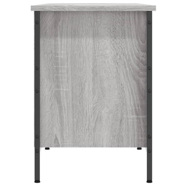 vidaXL Skoskap grå sonoma 131x35x50 cm konstruert tre