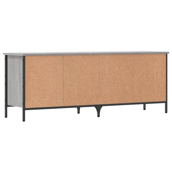 vidaXL Skoskap grå sonoma 131x35x50 cm konstruert tre