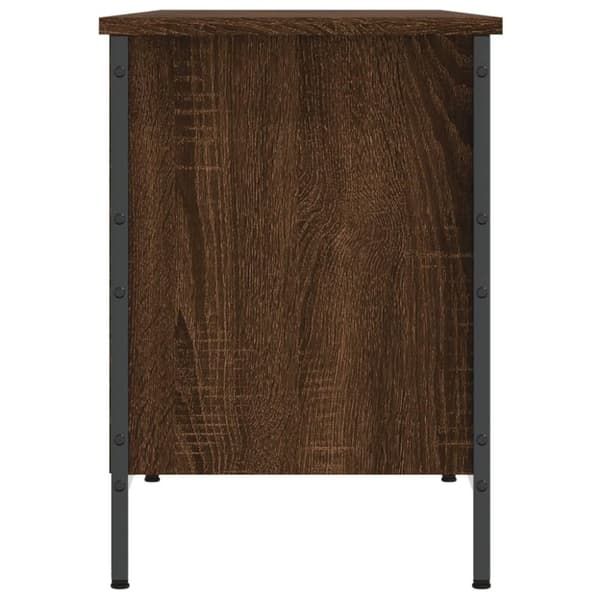vidaXL skoskab 131x35x50 cm konstrueret træ brun egetræ