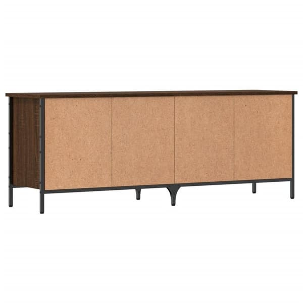 vidaXL Skoskap brun eik 131x35x50 cm konstruert tre