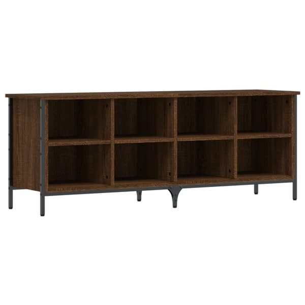 vidaXL Skoskap brun eik 131x35x50 cm konstruert tre