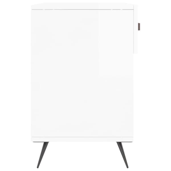 vidaXL Kenkäkaappi korkeakiilto valkoinen 102x35x55 cm tekninen puu