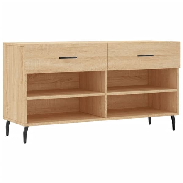 vidaXL skobænk 102x35x55 cm konstrueret træ sonoma-eg
