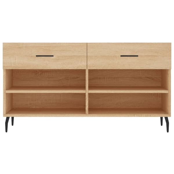 vidaXL Skoskap sonoma eik 102x35x55 cm konstruert tre