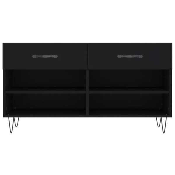 vidaXL Kenkäpenkki musta 102x35x55 cm tekninen puu