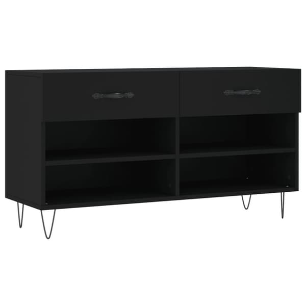 vidaXL Kenkäpenkki musta 102x35x55 cm tekninen puu