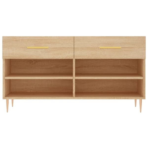 vidaXL Skobänk sonoma-ek 102x35x55 cm konstruerat trä