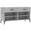 Pikkukuva 2 / 11: vidaXL Kenkäpenkki betoninharmaa 102x35x55 cm tekninen puu