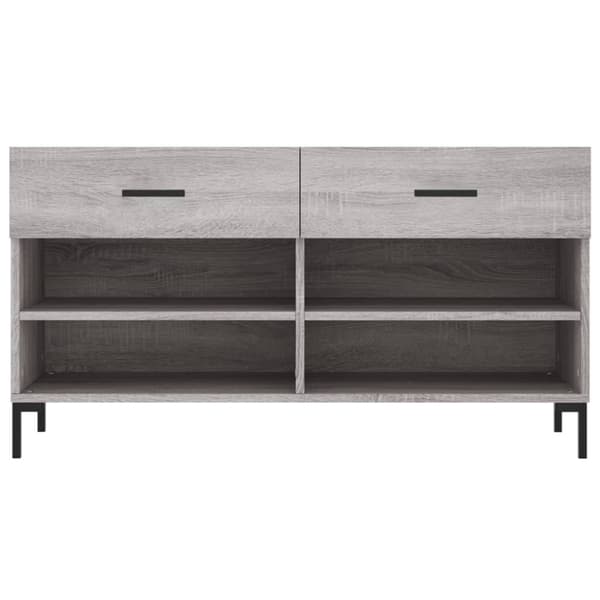 vidaXL Skoskap grå sonoma 102x35x55 cm konstruert tre