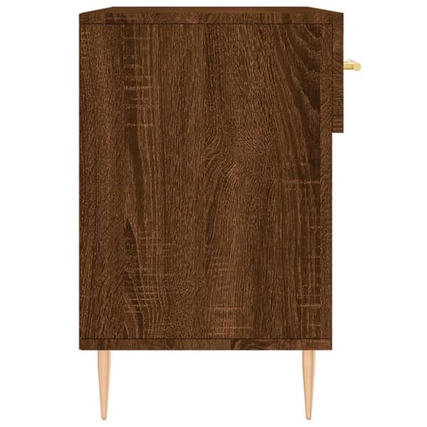 vidaXL Skobenk brun eik 102x35x55 cm konstruert tre