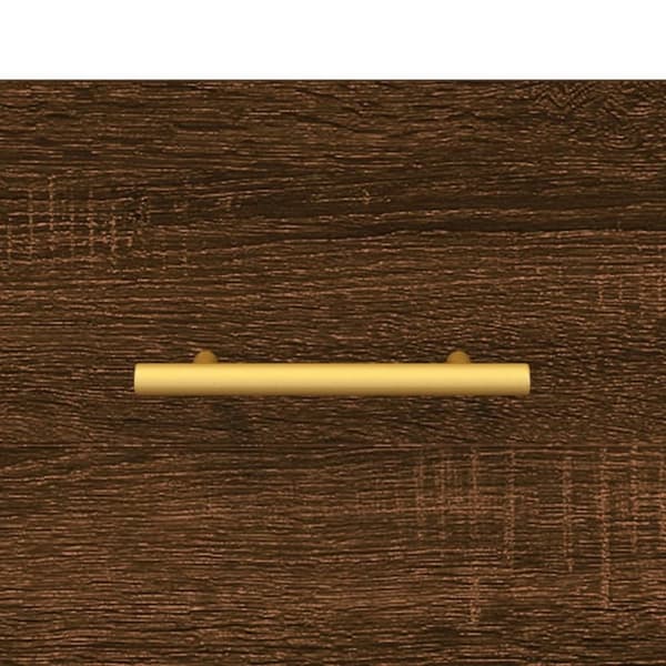 vidaXL Skobenk brun eik 102x35x55 cm konstruert tre