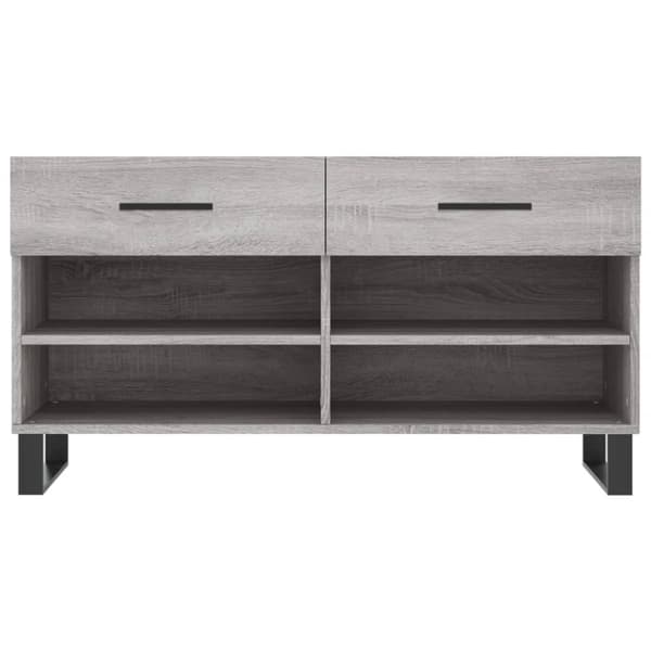 vidaXL Kenkäpenkki harmaa Sonoma 102x35x55 cm tekninen puu