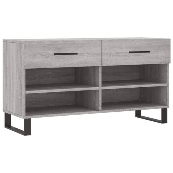 vidaXL Kenkäpenkki harmaa Sonoma 102x35x55 cm tekninen puu