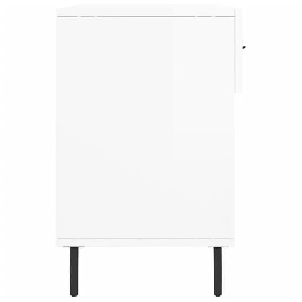 vidaXL skobænk 102x35x55 cm konstrueret træ hvid højglans
