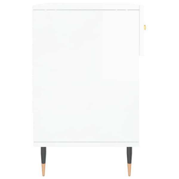 vidaXL skobænk 102x35x55 cm konstrueret træ hvid højglans