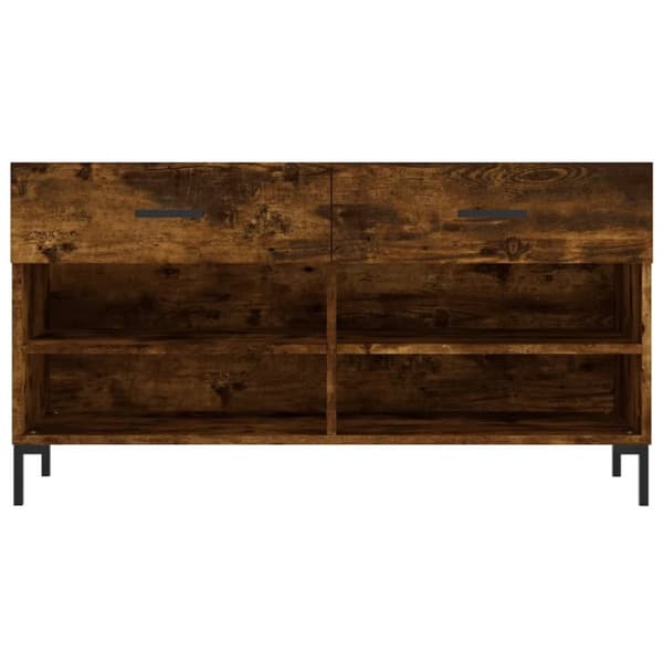 vidaXL Kenkäpenkki savutammi 102x35x55 cm tekninen puu