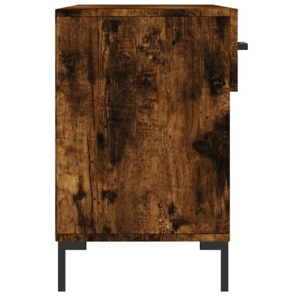 vidaXL Kenkäpenkki savutammi 102x35x55 cm tekninen puu