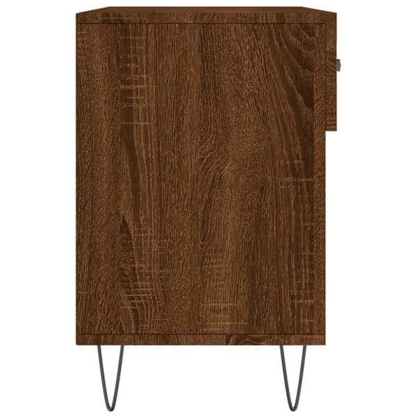 vidaXL Kenkäpenkki ruskea tammi 102x35x55 cm tekninen puu