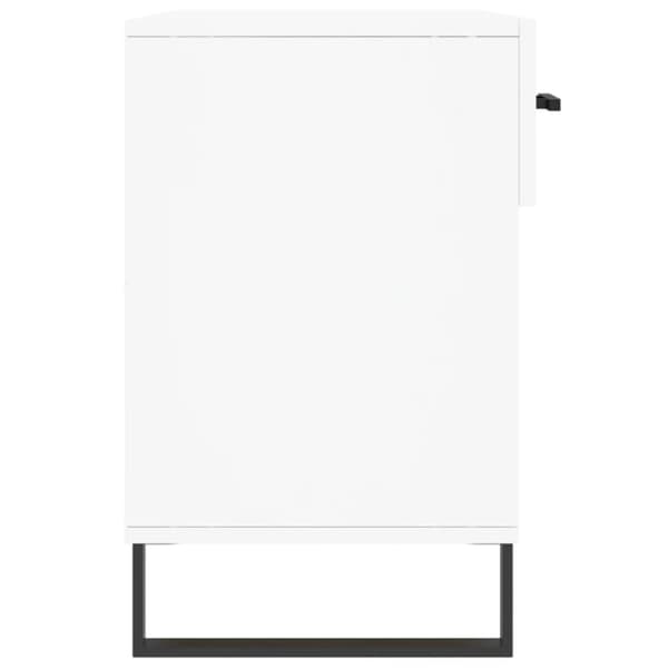 vidaXL Skobenk hvit 102x35x55 cm konstruert tre
