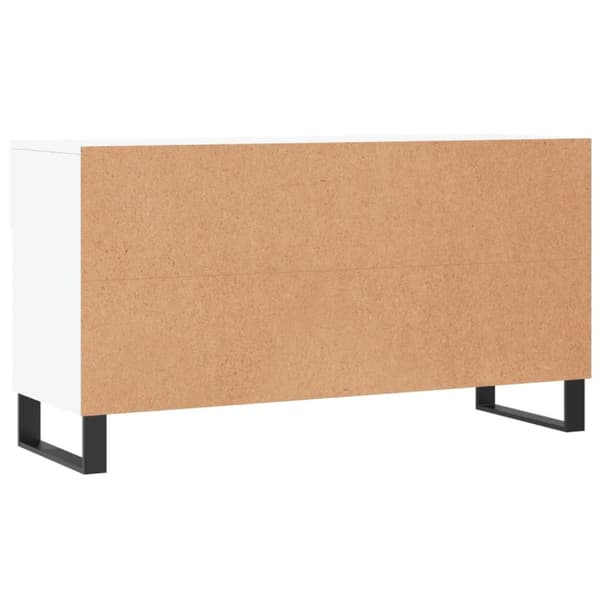 vidaXL Skobenk hvit 102x35x55 cm konstruert tre