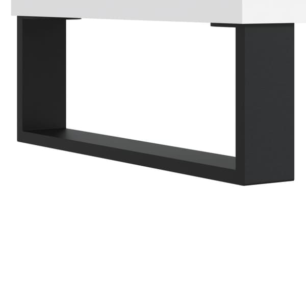 vidaXL Skobenk hvit 102x35x55 cm konstruert tre