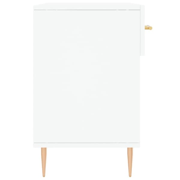 vidaXL Skobenk hvit 102x35x55 cm konstruert tre