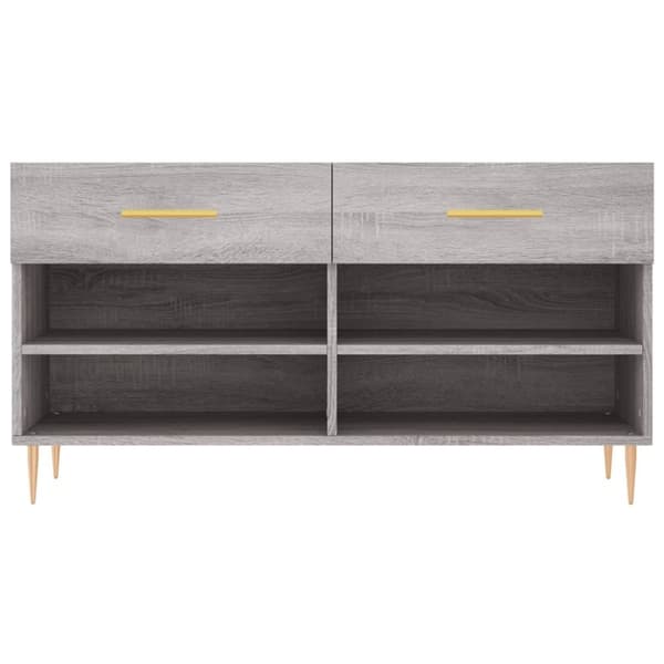vidaXL Skoskap grå sonoma 102x35x55 cm konstruert tre