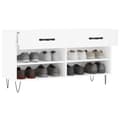 Miniatyrbillede 4 af 11: vidaXL skobænk 102x35x55 cm konstrueret træ hvid