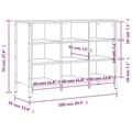 Miniatyrbillede 9 af 10: vidaXL skoreol 100x35x70 cm konstrueret træ sonoma-eg
