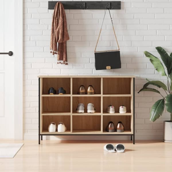 vidaXL skoreol 100x35x70 cm konstrueret træ sonoma-eg