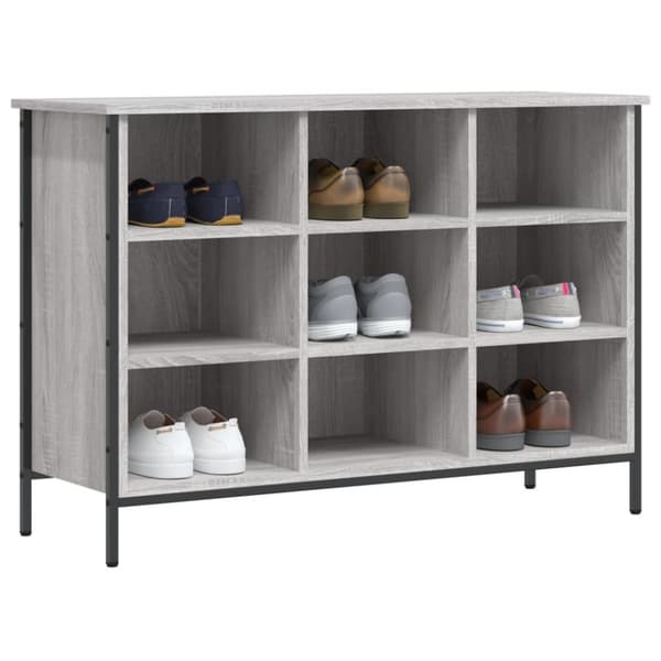 vidaXL skoskab 100x35x70 cm konstrueret træ grå sonoma-eg