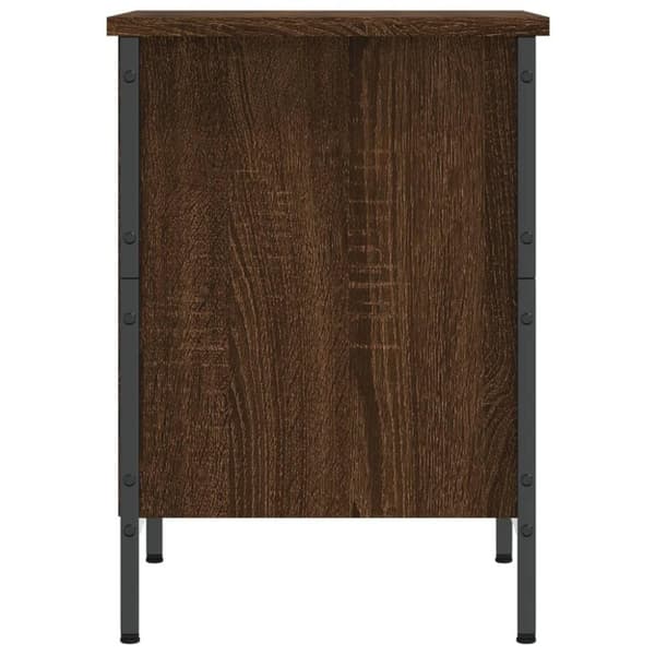 vidaXL Skoskap brun eik 38x35x50 cm konstruert tre